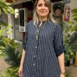 İtalyan Çizgili Pamuk Gömlek (38-48 Uyumlu) - Siyah
