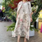 İtalyan %100 Keten Elbise Ceket Takım (38-48) - Bej