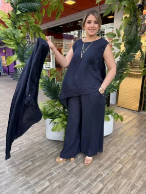 İTALYAN 3 ' LÜ LİNEN KETEN TAKIM