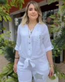 İtalyan Üretimi Keten Gömlek (38-44 Uyumlu)