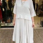 İTALYAN FİLELİ ELBİSE - Bej