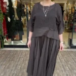 İTALYAN FİLELİ ELBİSE - Kahve