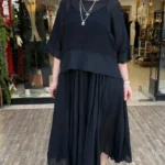 İTALYAN FİLELİ ELBİSE - Siyah