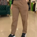 İtalyan Kemerli Yüksek Bel Full Likralı Pantolon ( 38 46 Uyumlu ) - Camel