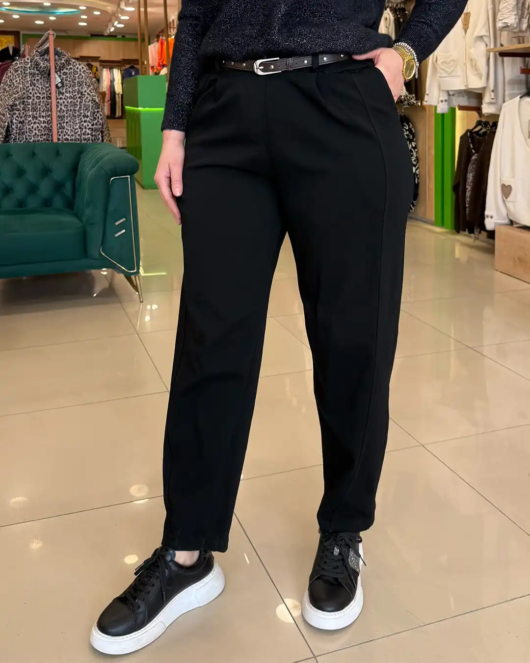 İtalyan Kemerli Yüksek Bel Full Likralı Pantolon ( 38 46 Uyumlu )