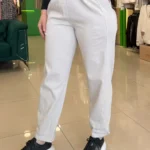 İtalyan Kemerli Yüksek Bel Full Likralı Pantolon ( 38 46 Uyumlu ) - Bej