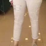 İTALYAN YAZILI ZIMBALI FULL LİKRALI PANTOLON - Bej