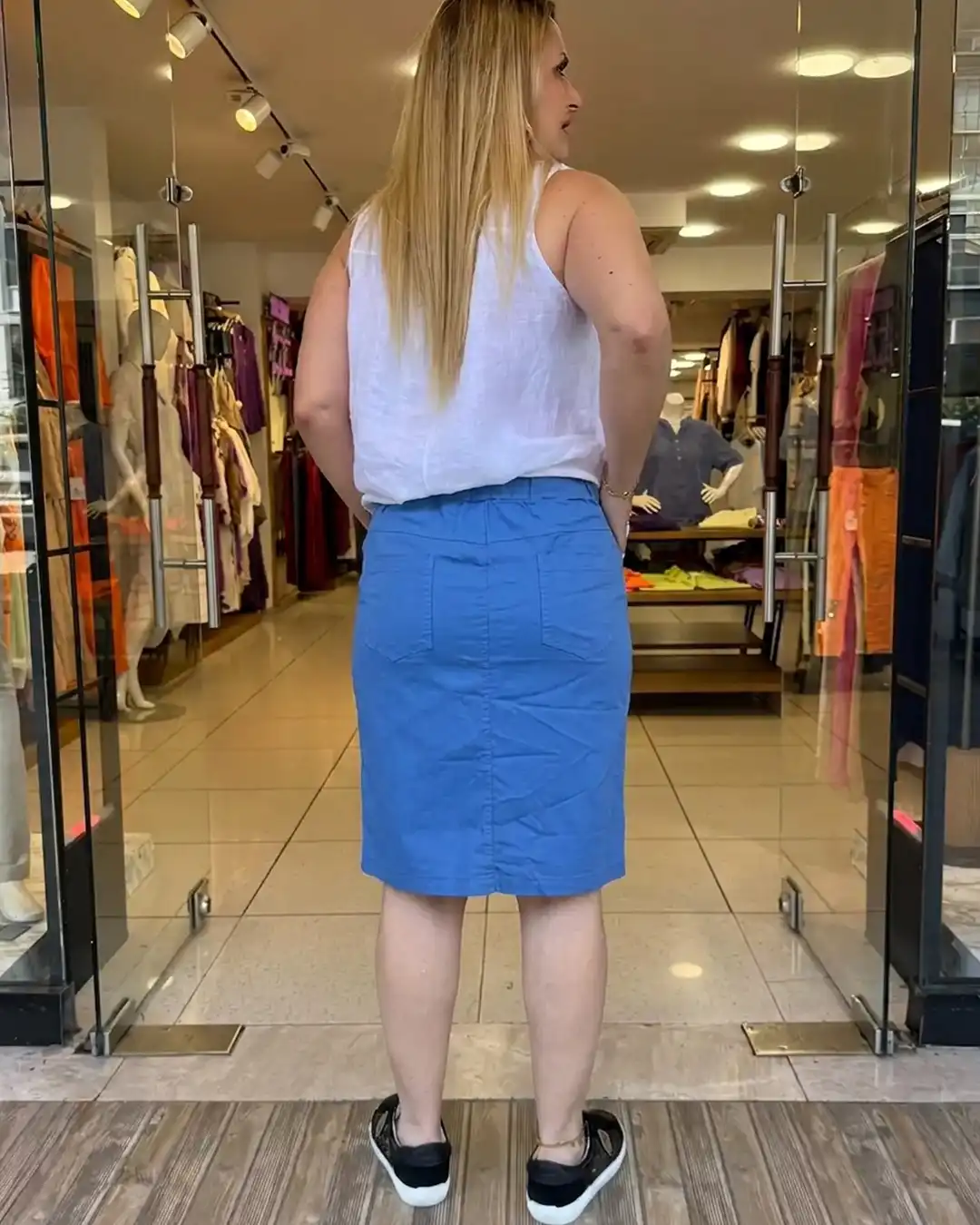 İtalyan Full Likralı Beli Lastikli Etek İtalyan Full Likralı Beli Lastikli Etek - Görsel 3