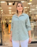 İtalyan Kareli Pamuk Gömlek