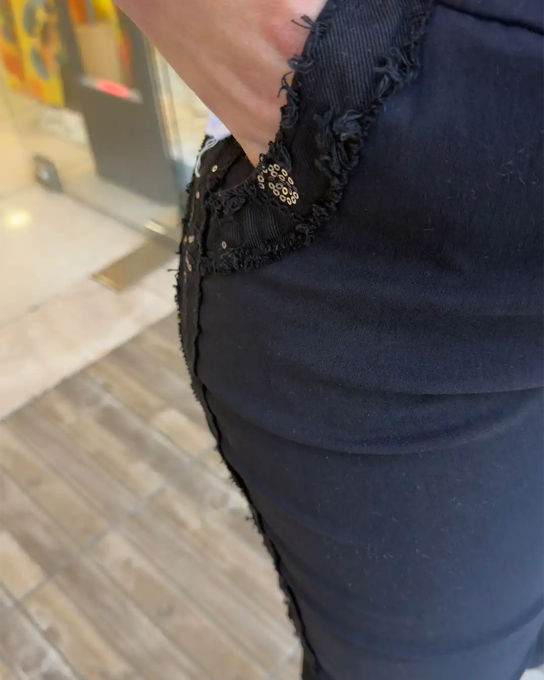 İtalyan Pul Çiçek İşleme Detaylı Full Likralı Pantolon İtalyan Pul Çiçek İşleme Detaylı Full Likralı Pantolon - Görsel 5