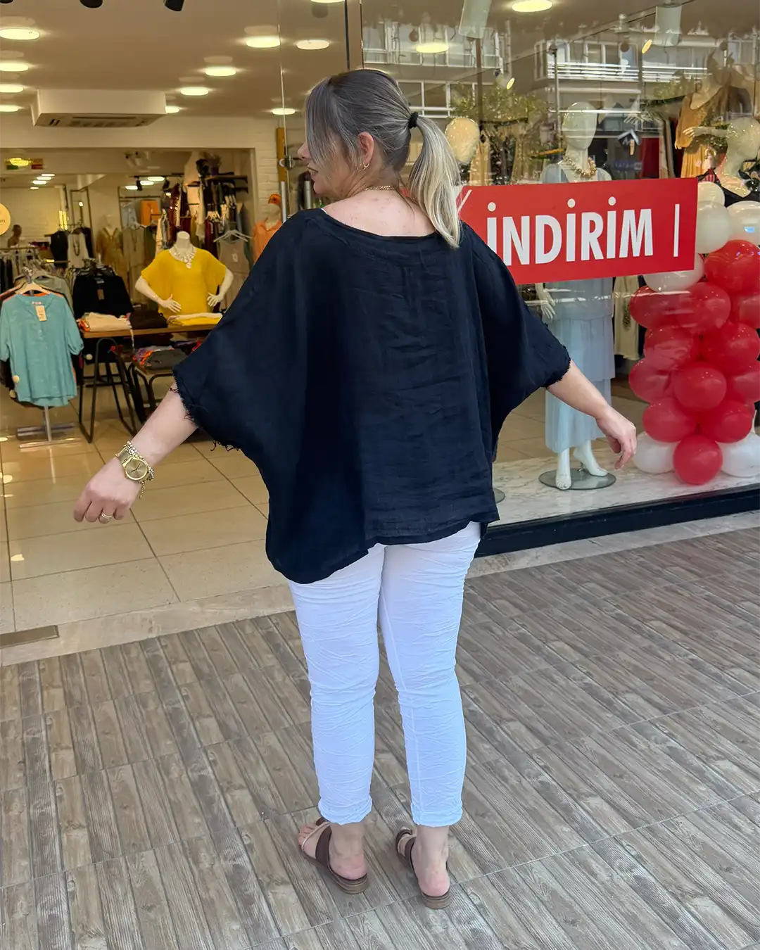 İtalyan Cep Pullu Salaş Keten Gömlek İtalyan Cep Pullu Salaş Keten Gömlek - Görsel 2