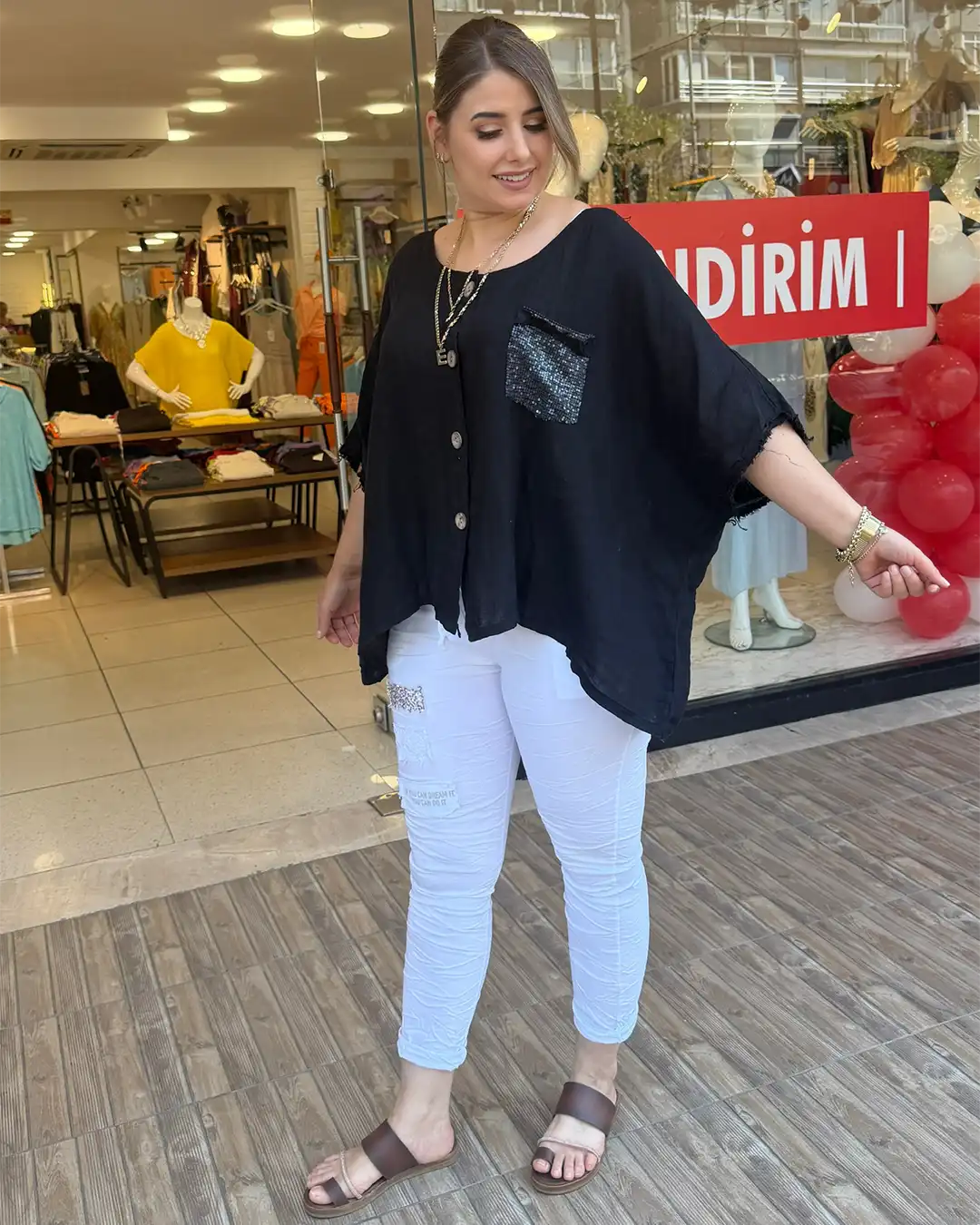 İtalyan Cep Pullu Salaş Keten Gömlek İtalyan Cep Pullu Salaş Keten Gömlek - Görsel 3
