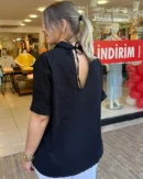 See7 Italy Arkası İpli Üç Düğmeli Pamuk Gömlek
