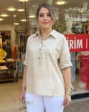 See7 Italy Arkası İpli Üç Düğmeli Pamuk Gömlek