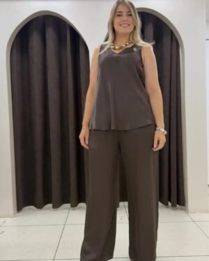 See7 İtaly Broş Detaylı Saten Takım