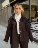 İtalyan Kabartma Desenli Pamuk Gömlek Ceket
