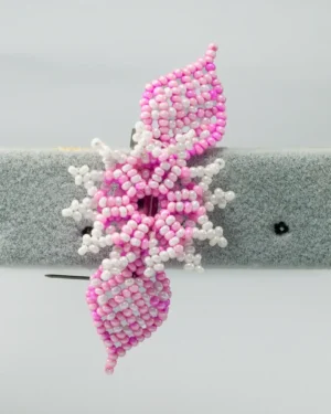 Pembe Dal Kum Boncuk Broş