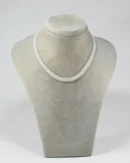 Saf Beyaz Örgü Kum Boncuk Kolye